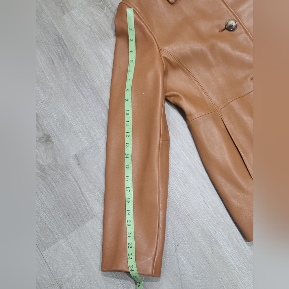 💢 Buy One Get One Of Equal Or Lesser Price - Classic Tan Leather Jacket - Picture 8 of 9